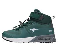 Sneaker KANGAROOS "KX-HYDRO", Mädchen, Gr. 29, grau (deep emeraldt, steelgrau), Synthetik, Textil, Schuhe Sneaker, Wasserdicht, Schnellschnürung (69642056-29) deep emeraldt, steelgrau
