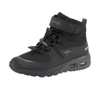 Sneaker KANGAROOS "KX-Hydro", Mädchen, Gr. 31, schwarz (schwarz, grau), Synthetik, Textil, Schuhe Sneaker, Sneakerboot, Winterschuh, wasserdicht, Schnellschnürung (54020031-31) schwarz, grau