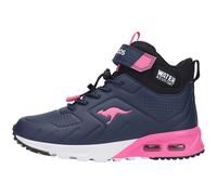 Sneaker KANGAROOS "KX-Molbo Mid EV", Mädchen, Gr. 38, dk navy, daisy pink, Synthetik, Schuhe Sneaker, Wasserabweisend,Winterschuhe, Schnürboots, Sneakerboots (32415258-38)
