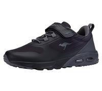 Sneaker KANGAROOS "KX-TEMPO EV", Mädchen, Gr. 29, jet schwarz, steel grau, Mesh, Synthetik, Schuhe Sneaker (48779428-29) jet schwarz, steel grau
