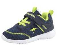 Sneaker KANGAROOS "KY-Chummy EV", Damen, Gr. 24, blau (navy, lime), Textil, Schuhe Sneaker, mit praktischem Klettverschluss (89181661-24) navy, lime