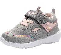 Sneaker KANGAROOS "KY-Chummy EV", Damen, Gr. 28, grau (grau, rosa), Textil, Schuhe Sneaker, mit praktischem Klettverschluss (35206848-28) grau, rosa
