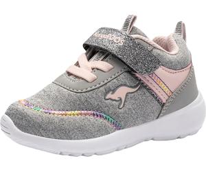Sneaker KANGAROOS "KY-Chummy EV", Mädchen, Gr. 22, grau (grau, rosa), Textil, Schuhe Sneaker, mit praktischem Klettverschluss (35206848-22) grau, rosa