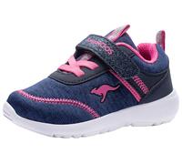Sneaker KANGAROOS "KY-Chummy EV", Mädchen, Gr. 24, blau (dk navy, fandango pink), Synthetik, Textil, Schuhe Sneaker (17137642-24)
