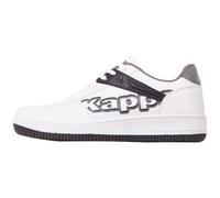 Sneaker KAPPA, Herren, Gr. 38, schwarz-weiß (weiß, schwarz), Synthetik, Schuhe Sneaker, mit plakativem Logoprint (62718302-38)