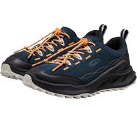 Sneaker KEEN "JASPER ZIONIC", Mädchen, Gr. 37, blau (naval academy, flame orange), Leder, Synthetik, Schuhe Sneaker, Premium Leder (83369511-37) naval academy, flame orange