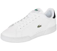 Sneaker LACOSTE "CARNABY CUP", Herren, Gr. 46, weiß (wht, blk), Leder, Synthetik, Schuhe Sneaker (78325143-46) wht, blk