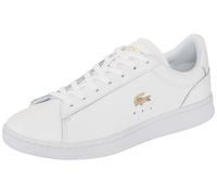 Sneaker LACOSTE "CARNABY SET", Damen, Gr. 40,5, weiß (wht, gld), Leder, Schuhe Sneaker (70540540-40,5) wht, gld