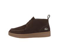 Sneaker LACOSTE "Lacoste Baseshot Chukka 2252 Sneaker mid Herren Schuhe", Herren, Gr. 47, dunkelbraun, Veloursleder, Schuhe Sneaker, Zuglasche an der Ferse (62280244-47) dunkelbraun