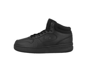 Sneaker LACOSTE "Lacoste L001 Set MID 225 Sneaker mid Herren Schuhe", Herren, Gr. 46,5, schwarz, Glattleder, Schuhe Sneaker, Perforationen (18424842-46,5) schwarz