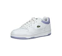 Sneaker LACOSTE "lacoste Sneaker Leder", Damen, Gr. 40, weiß (weiß, lila), Leder, Schuhe Sneaker (55664150-40) weiß, lila