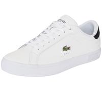 Lacoste Herren-Sneakers Powercourt aus Leder Weiß/Schwarz Größe 41