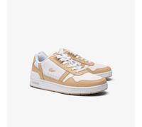 Sneaker LACOSTE "T-CLIP 124 5 SFA", Damen, Gr. 37,5, wht, lt brw, Leder, Schuhe Sneaker (71076111-37,5) wht, lt brw