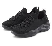 Sneaker LASCANA ACTIVE "Halbschuh, Freizeitschuh, Turnschuhe, Slip-On-Sneaker", Damen, Gr. 37, schwarz, Obermaterial: 100% Textilmaterial. Decksohle: 100% Textilmaterial. Futter: 100% Textilmaterial. 