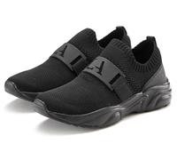 Sneaker LASCANA ACTIVE "Slip-On-Sneaker", Damen, Gr. 38, schwarz, Obermaterial: 100% Textilmaterial. Decksohle: 100% Textilmaterial. Futter: 100% Textilmaterial. Laufsohle: 100% Synthetik, unifarben, 