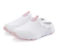 Sneaker LASCANA, Damen, Gr. 36, weiß (weiß, rose), Obermaterial: 100% Textilmaterial. Decksohle: 100% Textilmaterial. Futter: 100% Textilmaterial. Laufsohle: 100% Synthetik, unifarben, Basic, Schuhe S