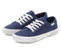 Sneaker LASCANA, Damen, Gr. 37, blau (marine), Obermaterial: 100% Textilmaterial. Decksohle: 100% Textilmaterial. Futter: 100% Textilmaterial. Laufsohle: 100% Synthetik, unifarben, Basic, Schuhe Skate