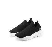Sneaker LASCANA, Damen, Gr. 37, schwarz, Obermaterial: 100% Textilmaterial. Decksohle: 100% Textilmaterial. Futter: 100% Textilmaterial. Laufsohle: 100% Synthetik, unifarben, Schuhe Sneaker, Halbschuh