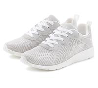 Sneaker LASCANA, Damen, Gr. 38, grau (hellgrau, weiß), Obermaterial: 100% Textilmaterial. Decksohle: 100% Textilmaterial. Futter: 100% Textilmaterial. Laufsohle: 100% Synthetik, mehrfarbig, Basic, Sch