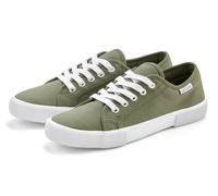 Sneaker LASCANA, Damen, Gr. 38, grün (olivfarben), Obermaterial: 100% Textilmaterial. Decksohle: 100% Textilmaterial. Futter: 100% Textilmaterial. Laufsohle: 100% Synthetik, unifarben, Basic, Schuhe S