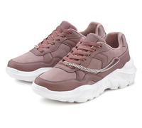 Sneaker LASCANA Gr. 38, lila (mauve) Damen Schuhe Sneaker mit Chunky-Sohle & Ketten, Schnürhalbschuhe, Freizeitschuhe VEGAN (64567212-38)