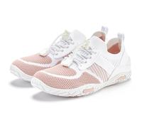 Sneaker LASCANA Gr. 41, rosa (weiß, rosé), Damen, Obermaterial: 50% Lederimitat, 50% Textilmaterial. Futter: 100% Textilmaterial. Decksohle: 100% Textilmaterial. Laufsohle: 100% Synthetik, mehrfarbig,