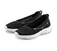 Sneaker LASCANA, Damen, Gr. 41, schwarz, Obermaterial: 100% Textilmaterial. Decksohle: 100% Textilmaterial. Laufsohle: 100% Synthetik, unifarben, Schuhe Sneaker, Slipper, Ballerina, Halbschuhe zum Rei