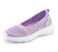 Sneaker LASCANA, Damen, Gr. 42, lila (flieder), Obermaterial: 100% Textilmaterial. Decksohle: 100% Textilmaterial. Laufsohle: 100% Synthetik, unifarben, Schuhe Sneakerballerina Ballerina, Slipper, Bal