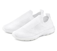 Sneaker LASCANA, Damen, Gr. 42, weiß, Obermaterial: 100% Textilmaterial. Decksohle: 100% Textilmaterial. Futter: 100% Textilmaterial. Laufsohle: 100% Synthetik, unifarben, Basic, Schuhe Socksneaker Sn