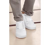 Sneaker LASCANA, Damen, Gr. 42, weiß, Obermaterial: 100% Textilmaterial. Decksohle: 100% Textilmaterial. Futter: 100% Textilmaterial. Laufsohle: 100% Synthetik, unifarben, Basic, Schuhe Sneaker, aus T