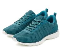 Sneaker LASCANA, Damen, Gr. 43, blau (petrol), Obermaterial: 100% Textilmaterial. Decksohle: 100% Textilmaterial. Futter: 100% Textilmaterial. Laufsohle: 100% Synthetik, unifarben, Schuhe Sneaker, Sch