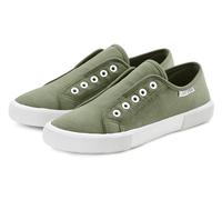 Sneaker LASCANA, Damen, Gr. 43, grün (olivgrün), Obermaterial: 100% Textilmaterial. Decksohle: 100% Textilmaterial. Futter: 100% Textilmaterial. Laufsohle: 100% Synthetik, unifarben, Schuhe Damenschuh