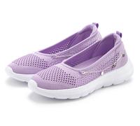 Sneaker LASCANA, Damen, Gr. 43, lila (flieder), Obermaterial: 100% Textilmaterial. Decksohle: 100% Textilmaterial. Laufsohle: 100% Synthetik, unifarben, Schuhe Sneaker, Slipper, Ballerina, Halbschuhe