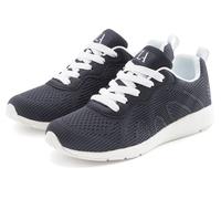 Sneaker LASCANA, Damen, Gr. 43, marine, Obermaterial: 100% Textilmaterial. Decksohle: 100% Textilmaterial. Futter: 100% Textilmaterial. Laufsohle: 100% Synthetik, mehrfarbig, Basic, Schuhe Sneaker, mi