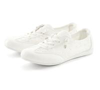 Sneaker LASCANA "Freizeitschuh, Halbschuh mit modischen Spitzendetails", Damen, Gr. 35, weiß, Obermaterial: 100% Lederimitat. Decksohle: 100% Textilmaterial. Futter: 100% Textilmaterial. Laufsohle: 10