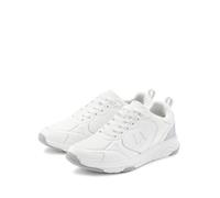 Sneaker LASCANA "Freizeitschuh, Schnürschuh", Damen, Gr. 38, silber (weiß, silberfarben), Obermaterial: 100% Lederimitat. Decksohle: 100% Textilmaterial. Futter: 100% Textilmaterial. Laufsohle: 100% S