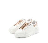 Sneaker LASCANA "Freizeitschuhe, Halbschuhe, Slip-On-Sneaker, Metallicdetails", Damen, Gr. 37, blau (weiß), Obermaterial: 100% Lederimitat. Decksohle: 100% Textilmaterial. Futter: 100% Textilmaterial.