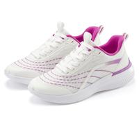 Sneaker LASCANA "Halbschuh, Schnürschuh, Freizeitschuh", Damen, Gr. 39, lila (weiß, lila), Obermaterial: 100% Textilmaterial. Decksohle: 100% Textilmaterial. Futter: 100% Textilmaterial. Laufsohle: 10