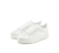 Sneaker LASCANA, Mädchen, Gr. 40, weiß, Obermaterial: 100% Textilmaterial. Decksohle: 100% Textilmaterial. Futter: 100% Textilmaterial. Laufsohle: 100% Synthetik, unifarben, Schuhe Sneaker, mit leicht