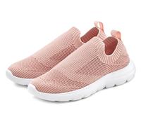 Sneaker LASCANA "Slip-On-Sneaker", Damen, Gr. 38, rosa (altrosa), Obermaterial: 100% Textilmaterial. Decksohle: 100% Textilmaterial. Futter: 100% Textilmaterial. Laufsohle: 100% Synthetik, unifarben, 