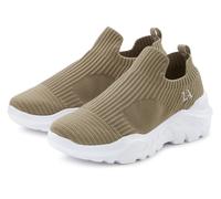 Sneaker LASCANA Gr. 39, grün (oliv) Damen Schuhe Sneaker Freizeitschuh, Halbschuh,Slipper,elastisches Mesh, leichte Sohle VEGAN (29149545-39)