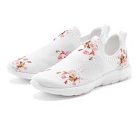 Sneaker LASCANA "Slip-On-Sneaker, Slipper, Textilschuh, Freizeitschuh", Damen, Gr. 36, weiß, Obermaterial: 100% Textilmaterial. Decksohle: 100% Textilmaterial. Futter: 100% Textilmaterial. Laufsohle: