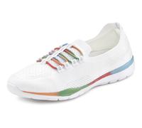 Sneaker LASCANA "Slipper, Halbschuh, leichtes Meshmaterial", Damen, Gr. 39, bunt (weiß, multi), Obermaterial: 100% Textilmaterial. Decksohle: 100% Textilmaterial. Futter: 100% Textilmaterial. Laufsohl