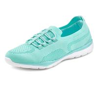 Sneaker LASCANA "Slipper, Halbschuh, leichtes Meshmaterial", Damen, Gr. 41, blau (mint), Obermaterial: 100% Textilmaterial. Decksohle: 100% Textilmaterial. Futter: 100% Textilmaterial. Laufsohle: 100%