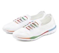 Sneaker LASCANA Gr. 35, bunt (weiß, multi) Damen Schuhe Sneaker Slipper, Halbschuh, zum Reinschlüpfen, leichtes Meshmaterial VEGAN (94868931-35)