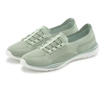 Sneaker LASCANA "Slipper, Halbschuh, Slip-On-Sneaker", Damen, Gr. 42, salbeigrün, Obermaterial: 100% Textilmaterial. Decksohle: 100% Textilmaterial. Futter: 100% Textilmaterial. Laufsohle: 100% Synthe