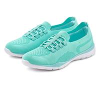 Sneaker LASCANA Gr. 39, blau (mint) Damen Schuhe Sneaker Slipper, Halbschuh, zum Reinschlüpfen, leichtes Meshmaterial VEGAN (59673639-39)