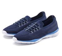 Sneaker LASCANA "Slipper, Halbschuh, Slip-On-Sneaker", Damen, Gr. 42, blau (navy), Obermaterial: 100% Textilmaterial. Decksohle: 100% Textilmaterial. Futter: 100% Textilmaterial. Laufsohle: 100% Synth