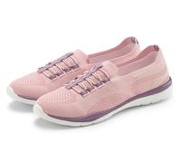 Sneaker LASCANA "Slipper, Halbschuh, Slip-On-Sneaker", Damen, Gr. 43, rosé, lila, Obermaterial: 100% Textilmaterial. Decksohle: 100% Textilmaterial. Futter: 100% Textilmaterial. Laufsohle: 100% Synthe
