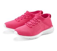 LASCANA Sneaker "Slipper, Halbschuh, ultraleicht und bequem," zum Reinschlüpfen mit elastischen Schnürbändern VEGAN (39610165-41) magenta